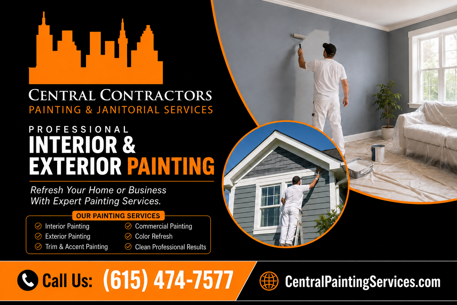 Central Contractors interior and exterior painting services